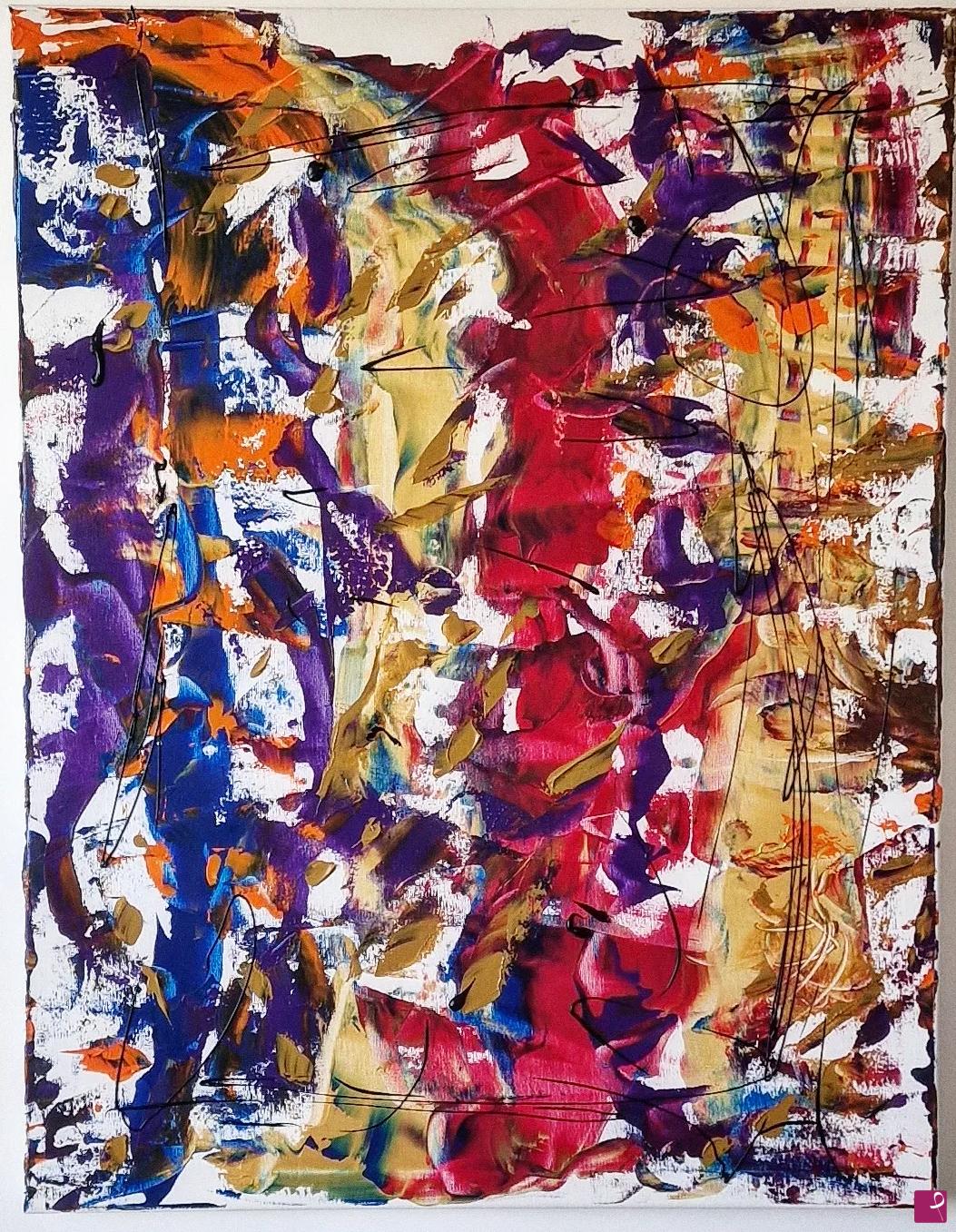 quadri in vendita online - Violet - 80x70x4 cm