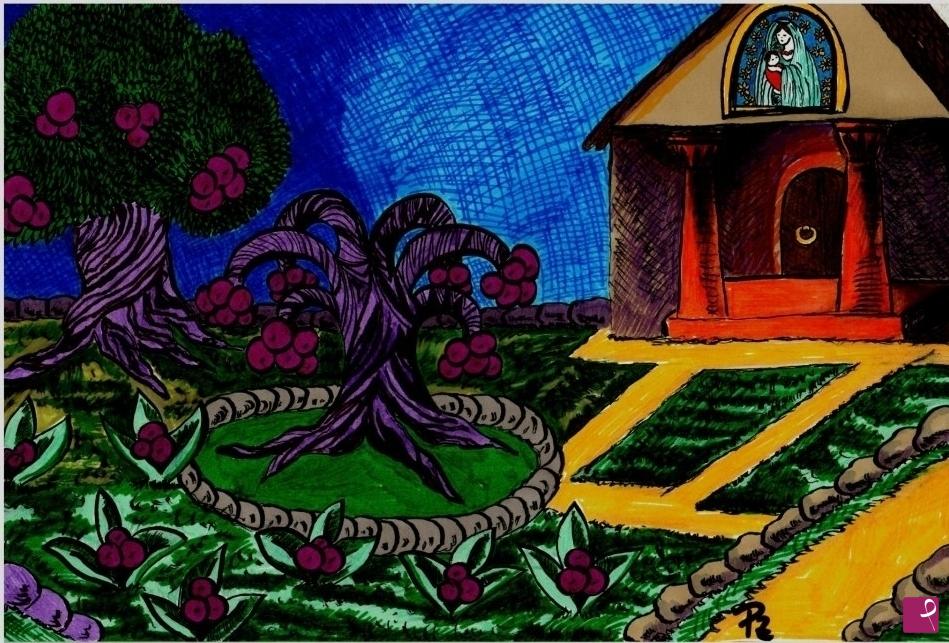 quadri in vendita online - VIOLETTA. STUDIO SU CARTA