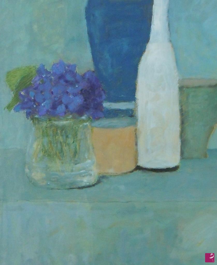 quadri in vendita online - Violette - Omaggio a Morandi