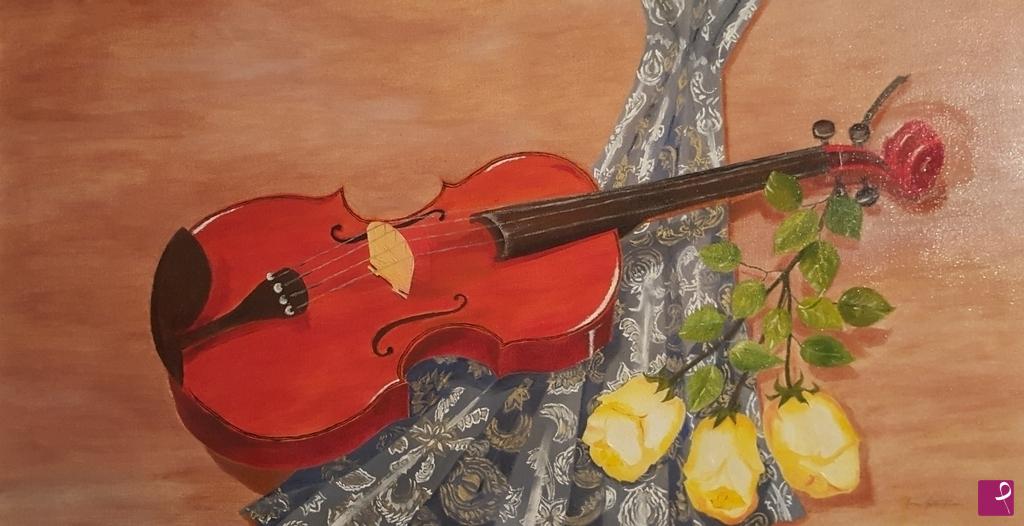 quadri in vendita online - Violin and Roses 
