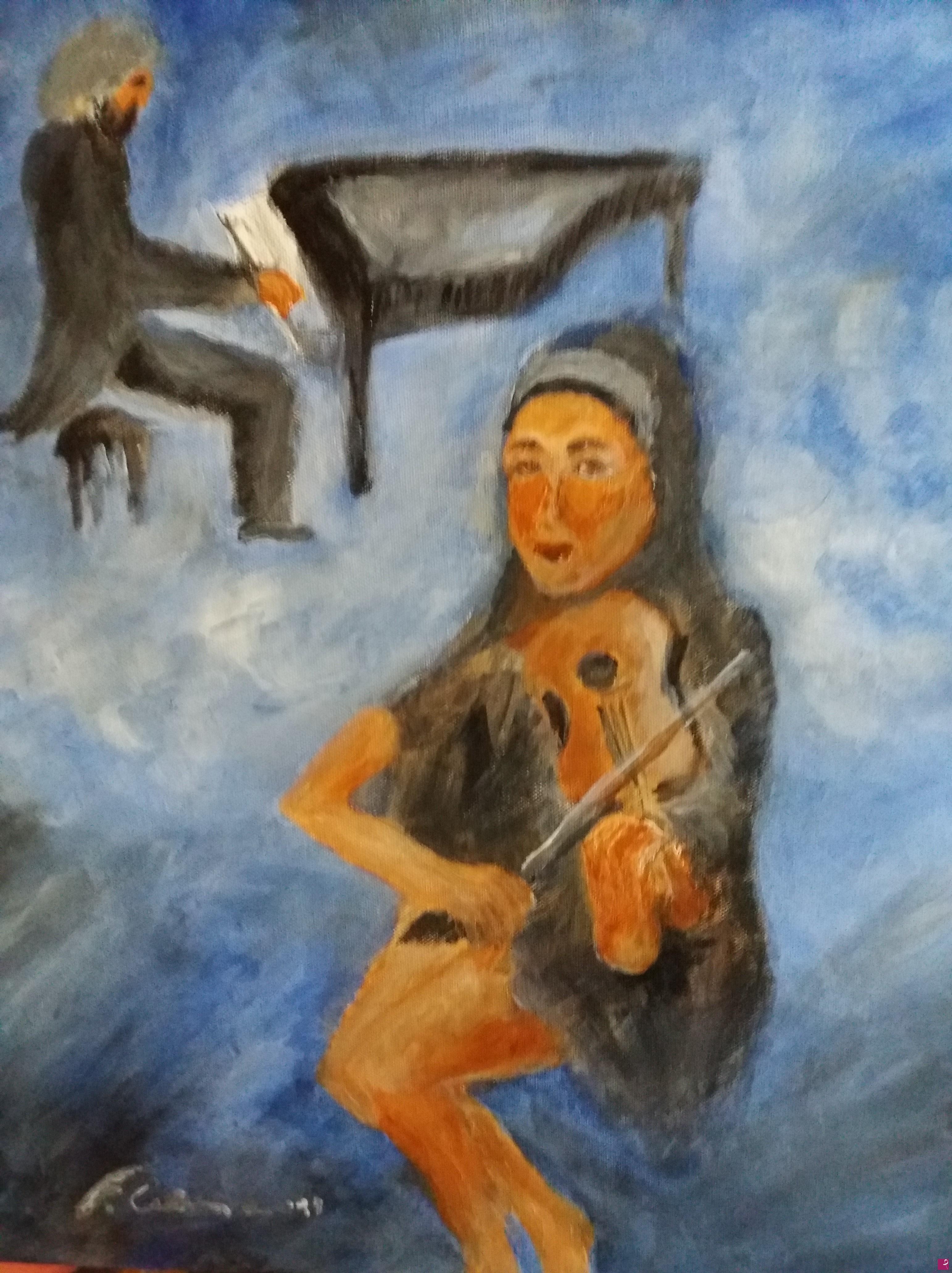 quadri in vendita online - violinista