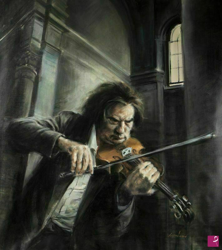quadri in vendita online - VIOLINISTA