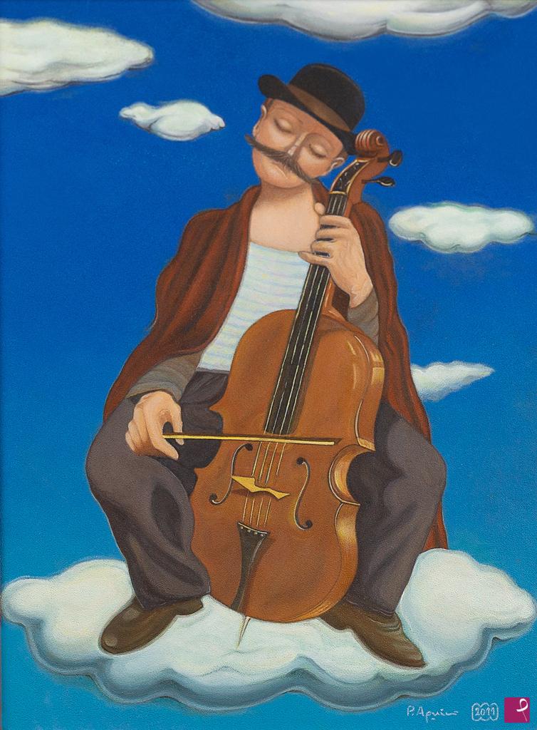 quadri in vendita online - VIOLONCELLO SOGNATORE