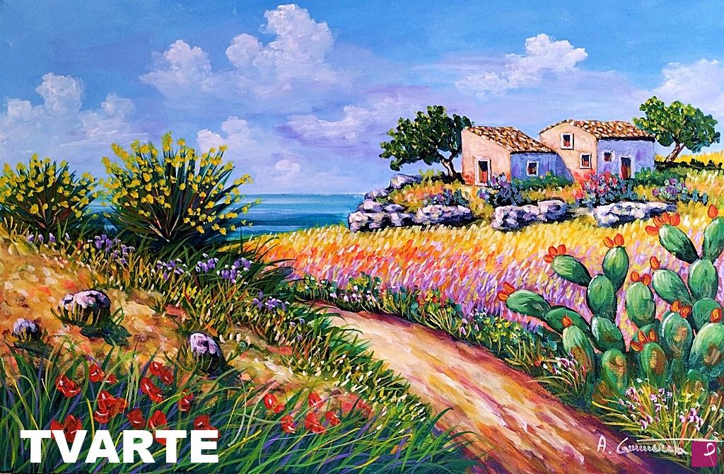 quadri in vendita online - Viottolo per il mare