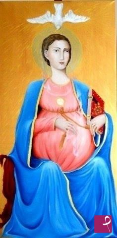 quadri in vendita online - "Virgo Maria: Primum Tabernaculum Jesu" 