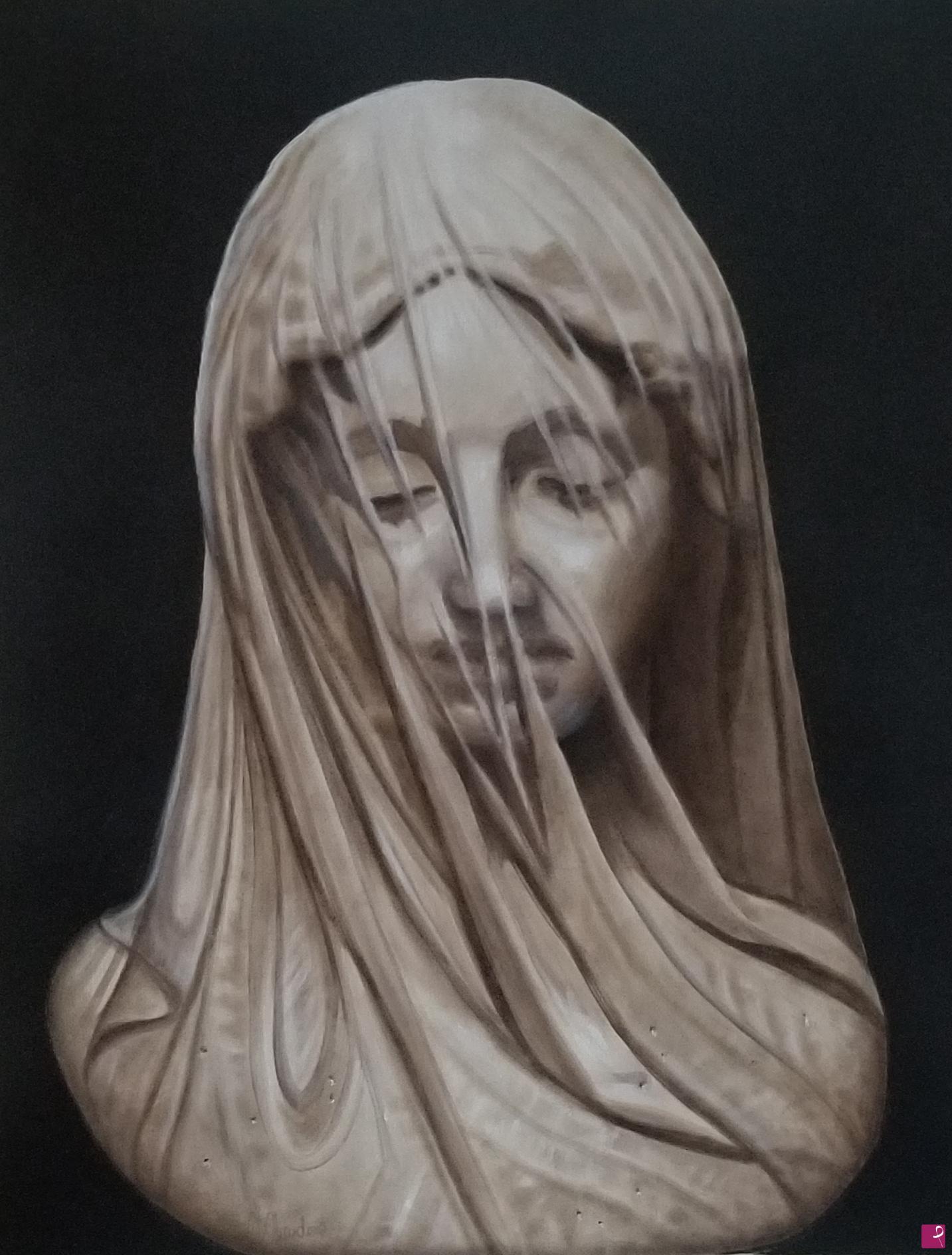 quadri in vendita online - Virgo velata - olio su tela 50x40