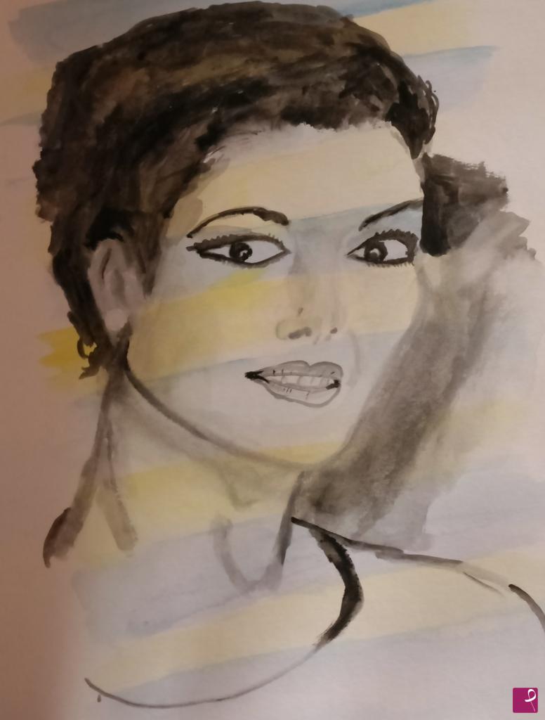 quadri in vendita online - Viso di Maria Callas
