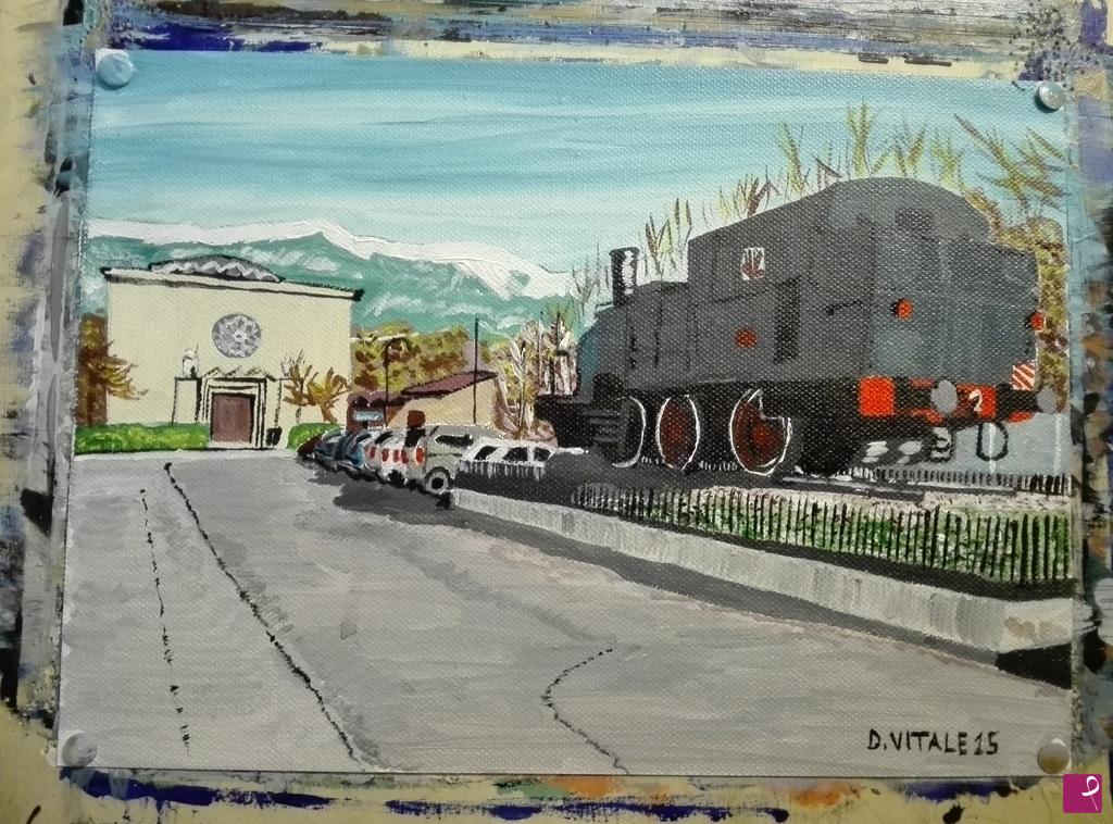 quadri in vendita online - vista da stazione Sulmona