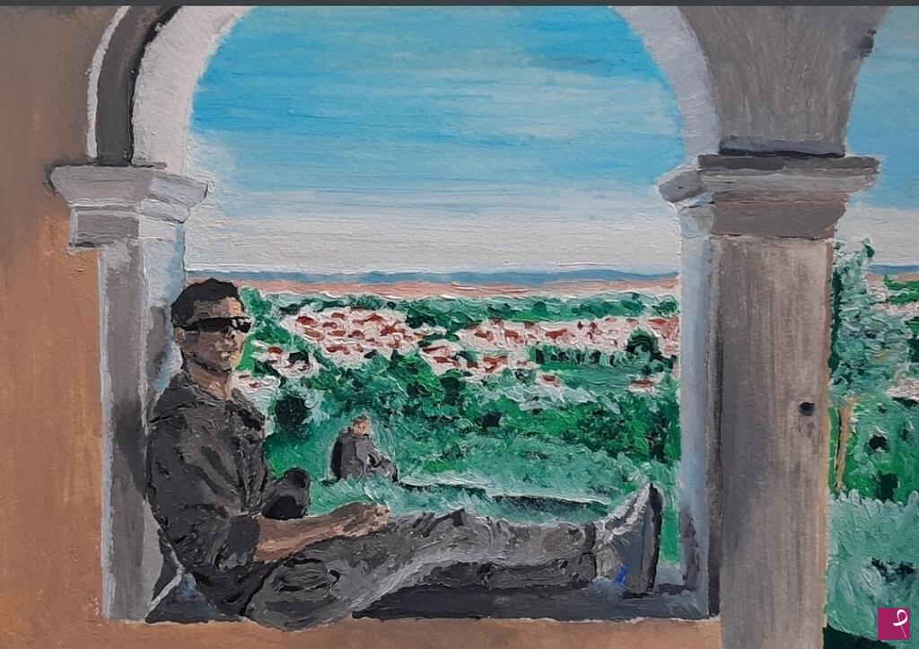 quadri in vendita online - Vista dalla chiesetta di San Giorgio