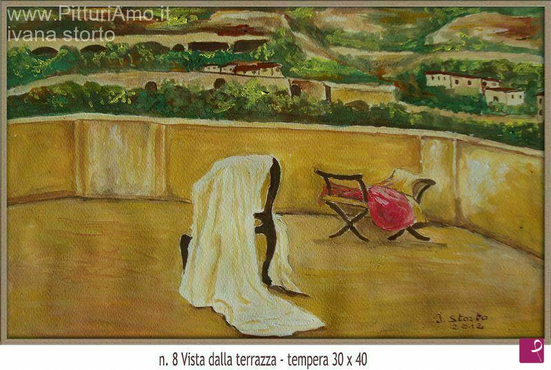 quadri in vendita online - Vista dalla terrazza