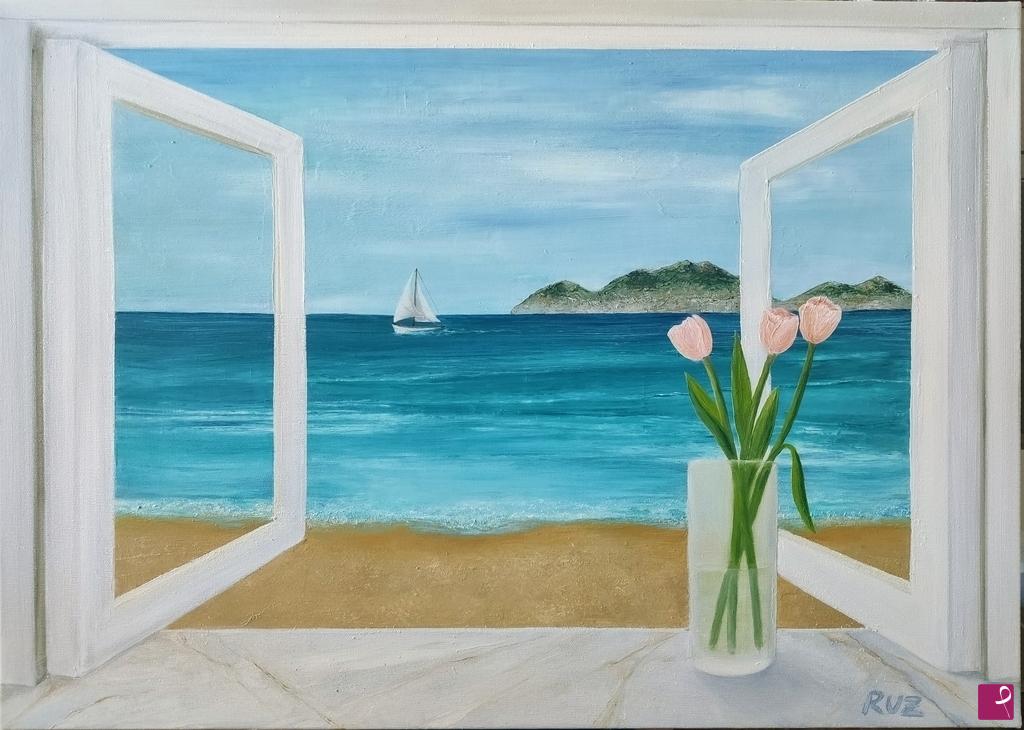 quadri in vendita online - Vista mare
