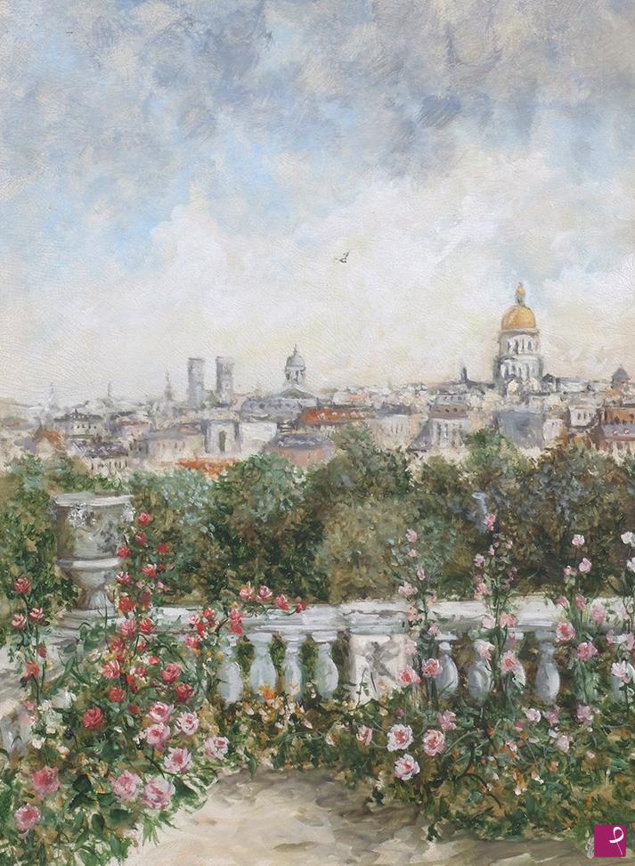 quadri in vendita online - Vista su Roma