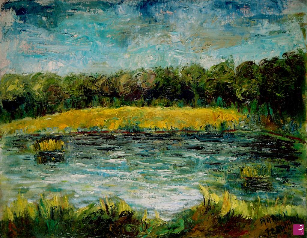 quadri in vendita online - Vista sul fiume 'De Vecht' (Paesi Bassi)