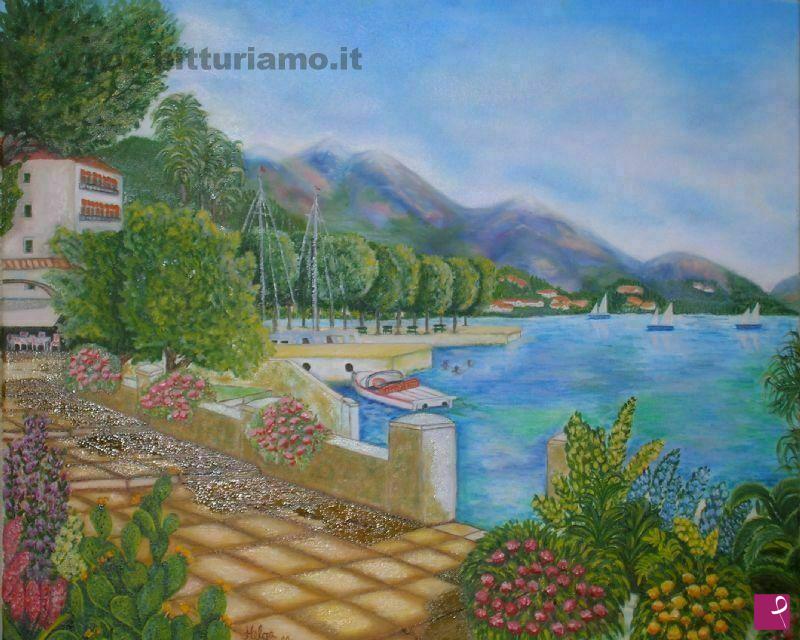 quadri in vendita online - vista sul lago