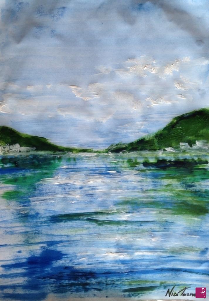 quadri in vendita online - Vista sul Lago Weißensee 