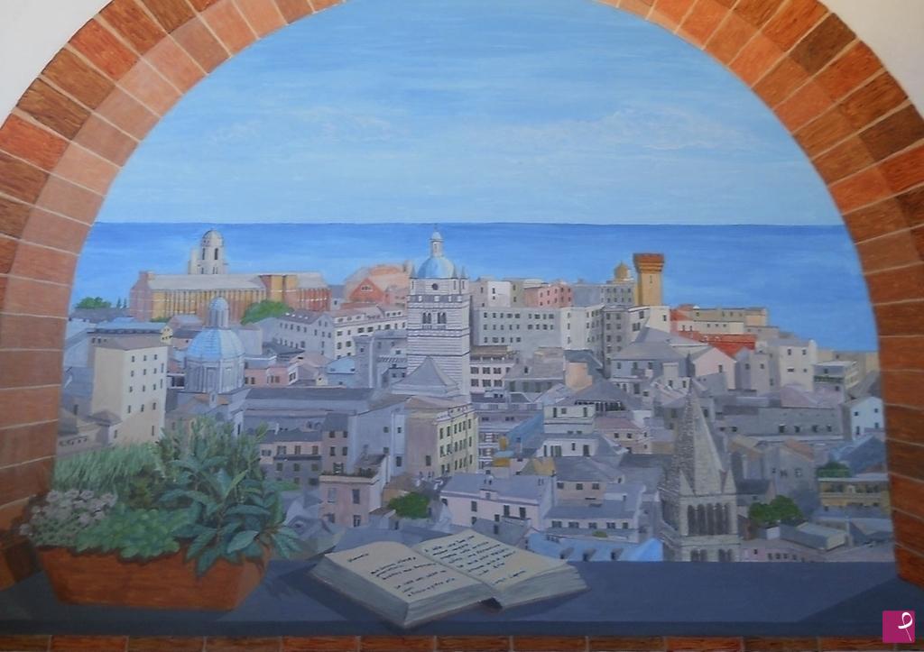 quadri in vendita online - vista sulla città vecchia