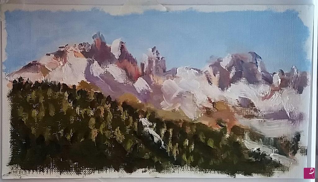 quadri in vendita online - Vista sulle Dolomiti
