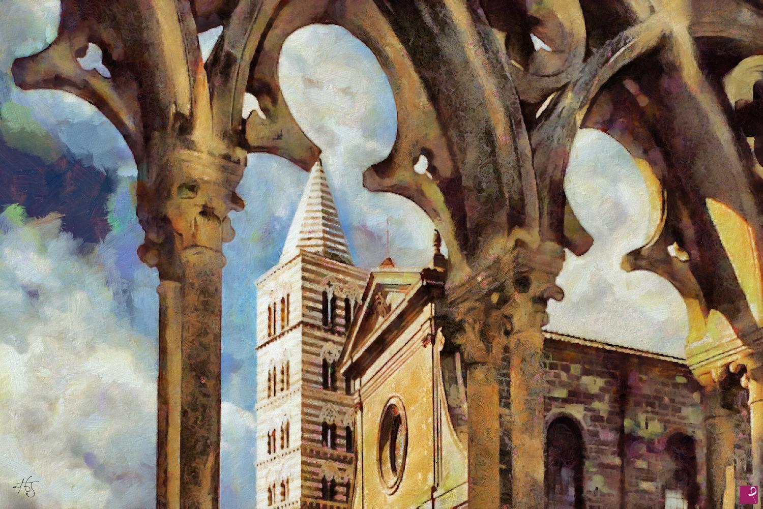 quadri in vendita online - Viterbo, palazzo papale