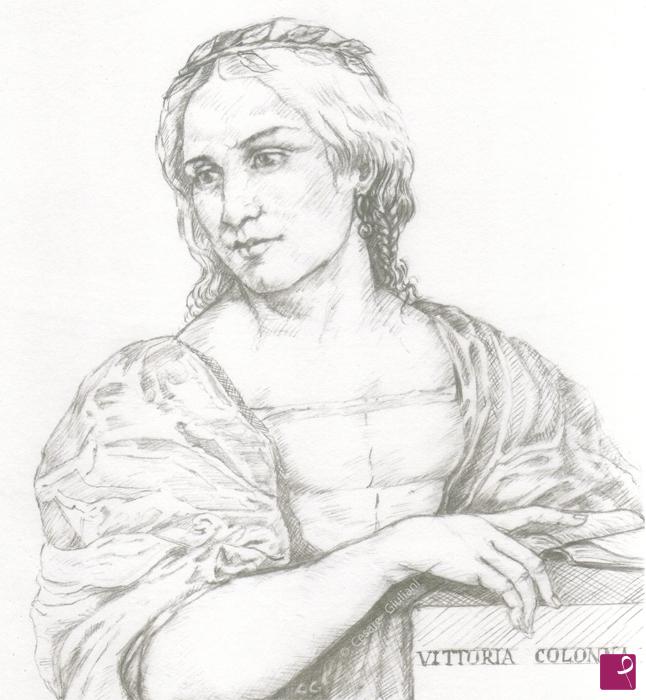 quadri in vendita online - Vittoria Colonna ( disegno )