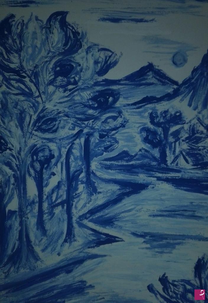 quadri in vendita online - "Vivo in blu"
