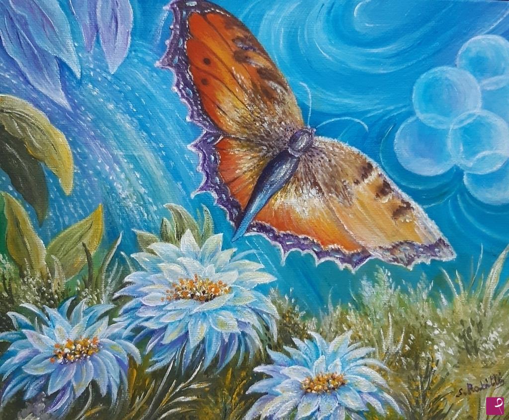 quadri in vendita online - Volando di fiore in fiore 