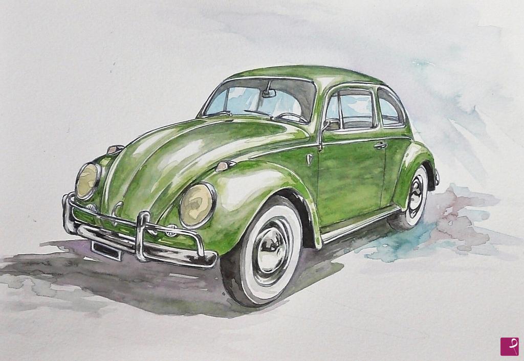 quadri in vendita online - VOLKSWAGEN MAGGIOLINO 