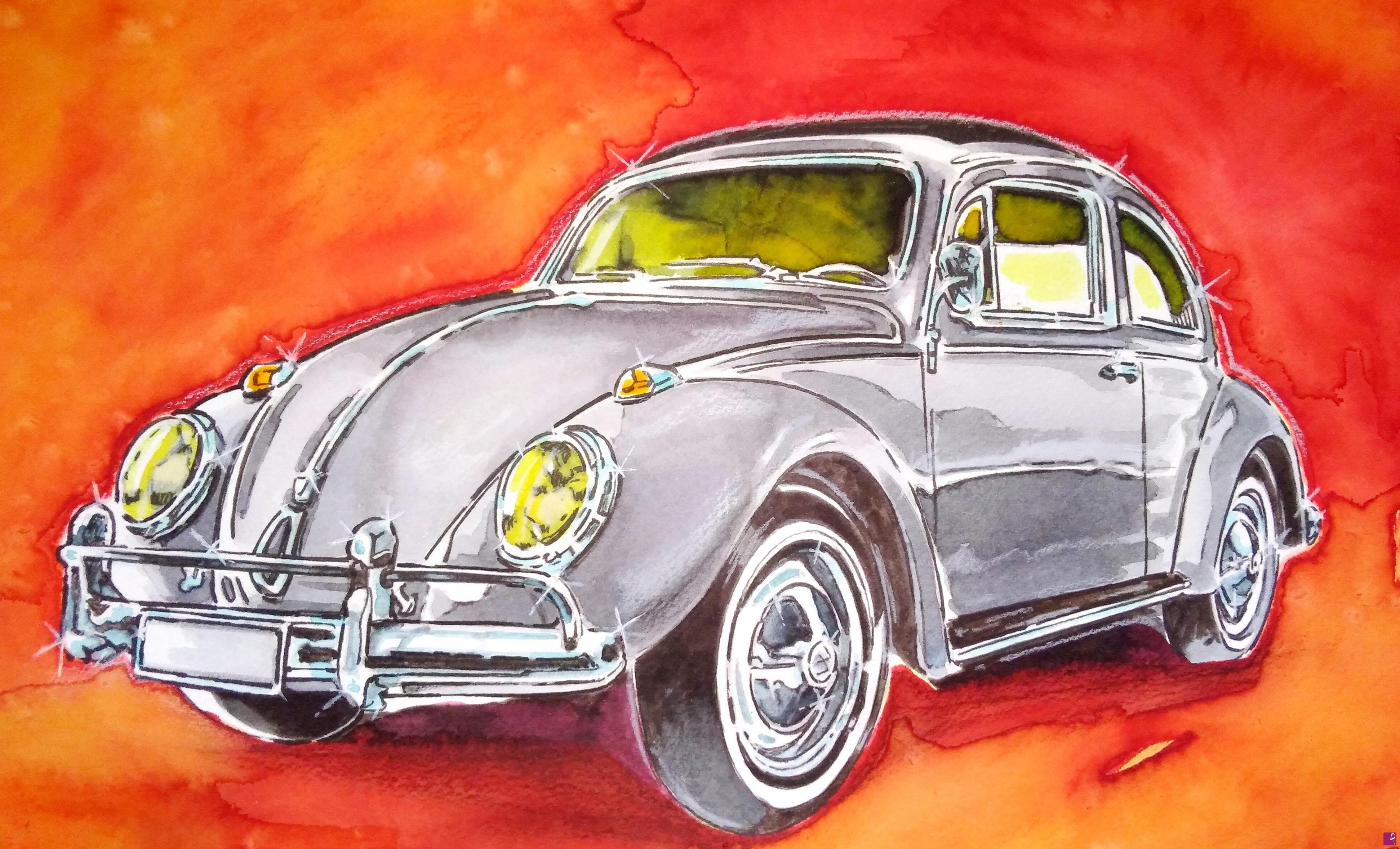 quadri in vendita online - VOLKSWAGEN MAGGIOLINO 1200 beetle kafer