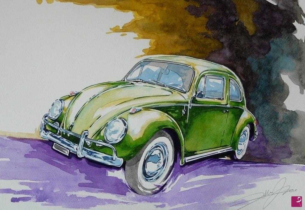 quadri in vendita online - VOLKSWAGEN MAGGIOLINO 1962