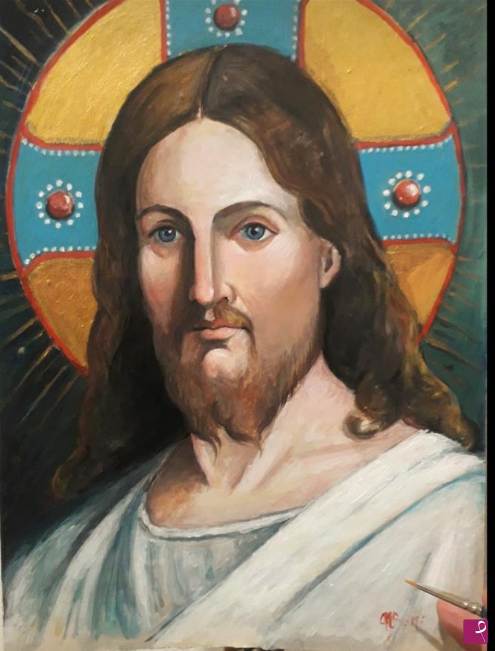 quadri in vendita online - Volto di Cristo risorto 
