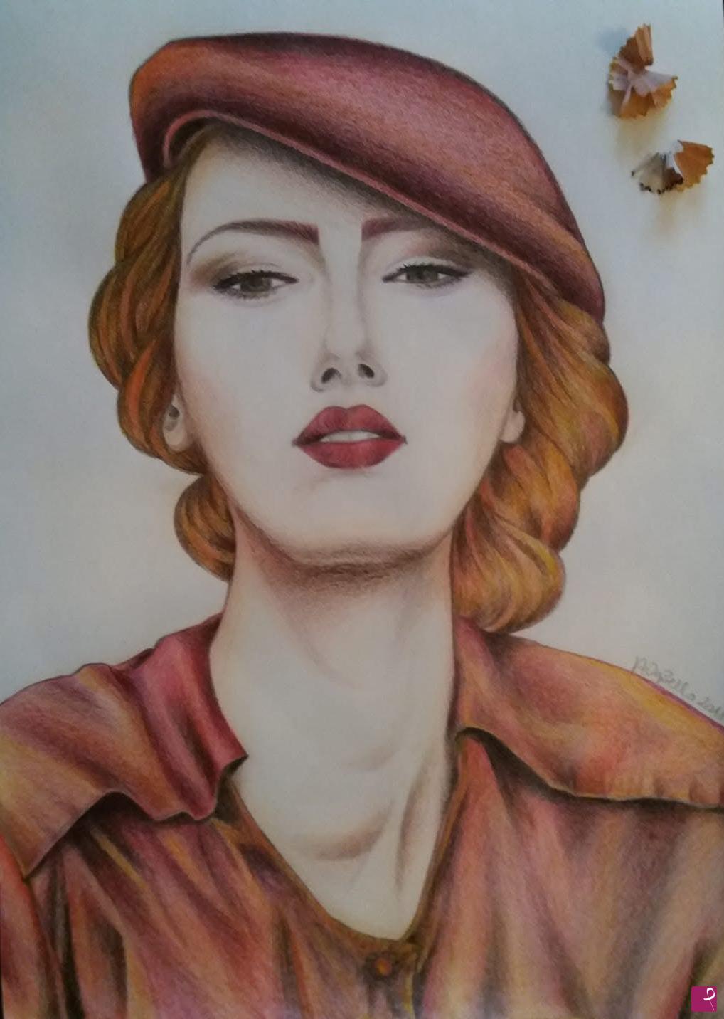 quadri in vendita online - Volto di donna (Giuditta) . Face of a woman (Giuditta)