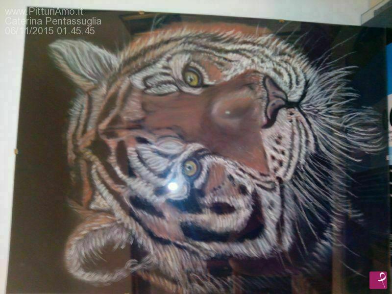 quadri in vendita online - Volto di una tigre