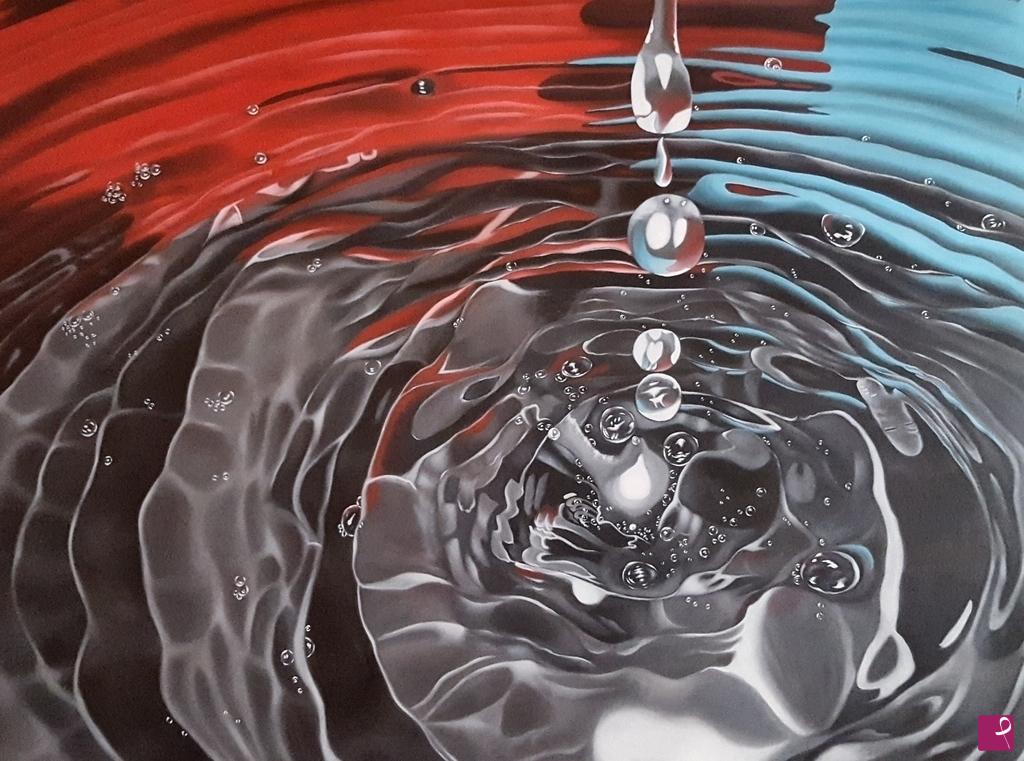 quadri in vendita online - Vortice floreale...d'acqua