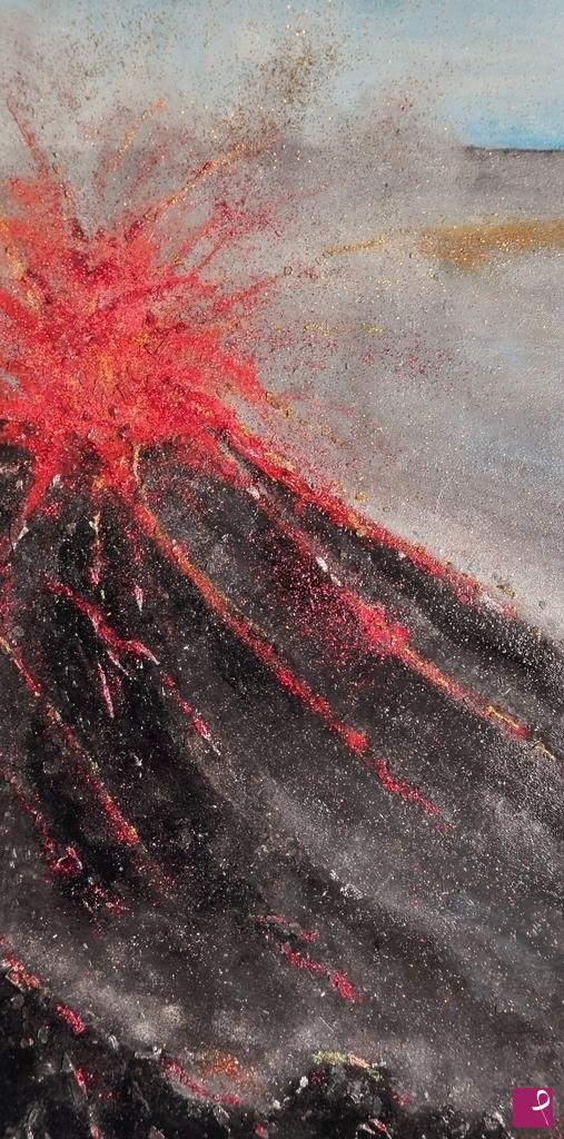 quadri in vendita online - Vulcano e lava
