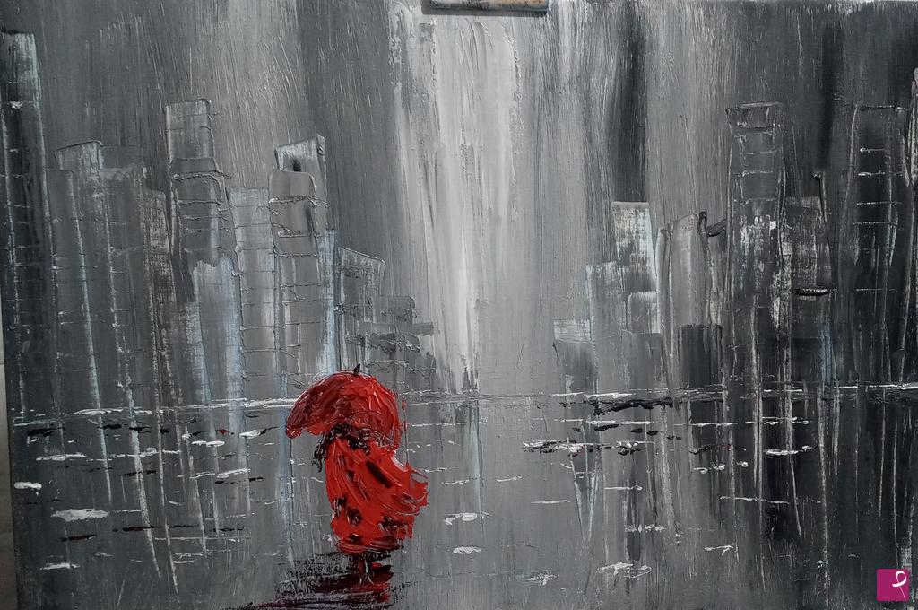 quadri in vendita online - walking in the rain