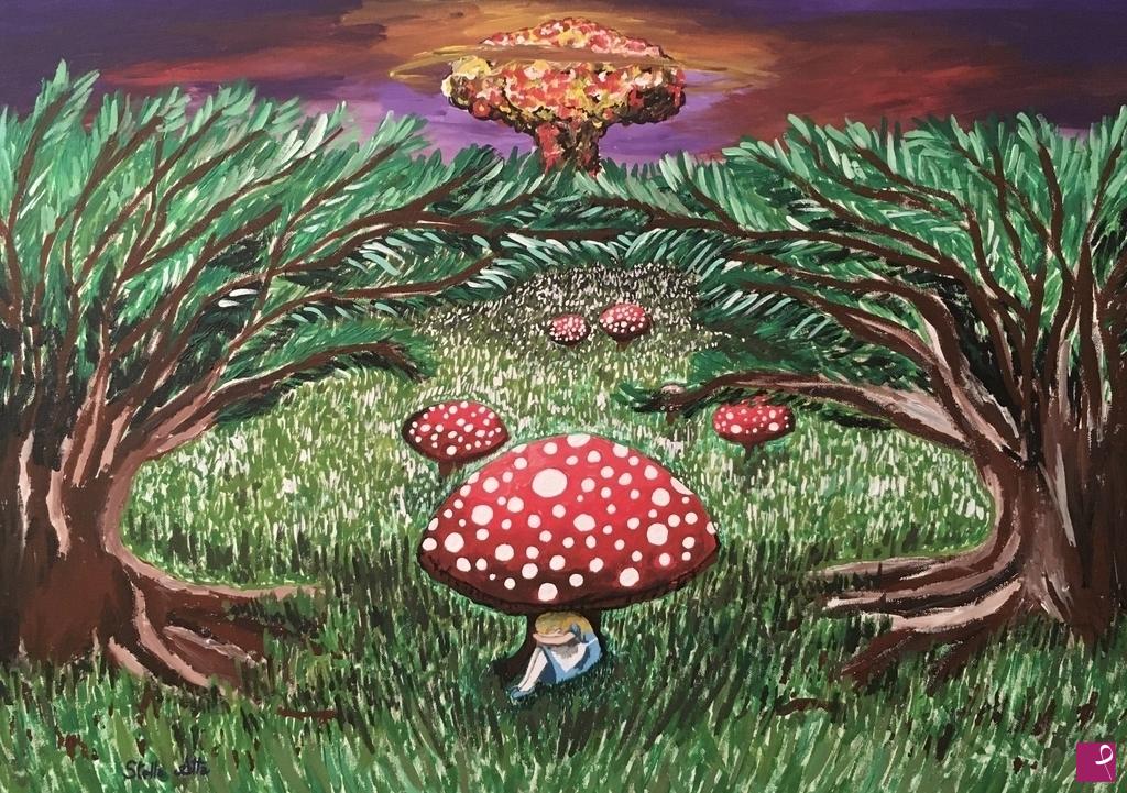 quadri in vendita online - War in wonderland