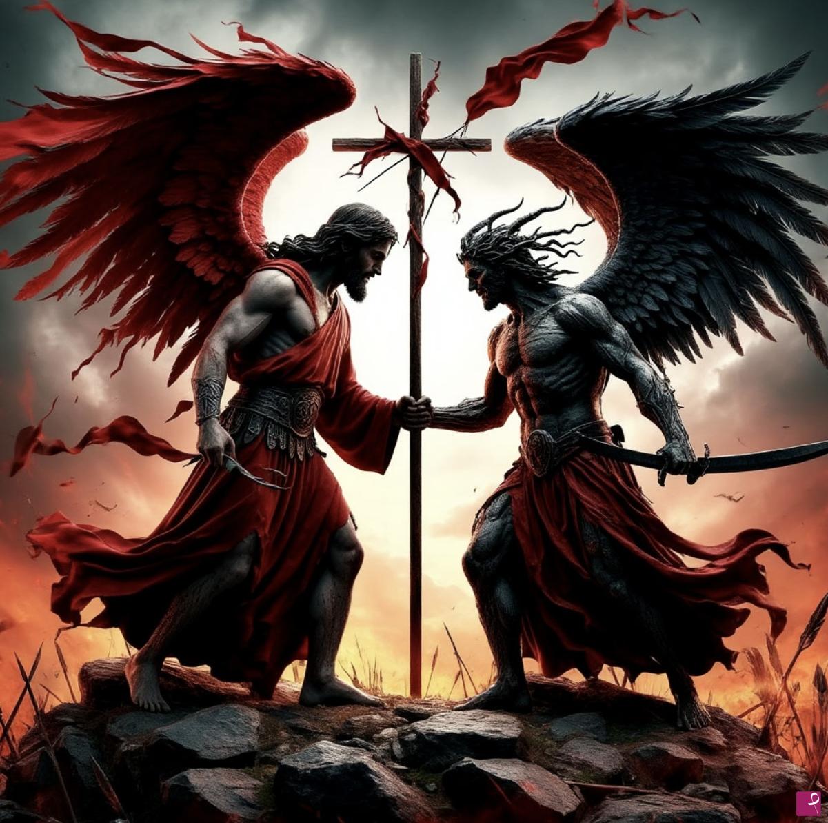 quadri in vendita online - Warrior and demon 