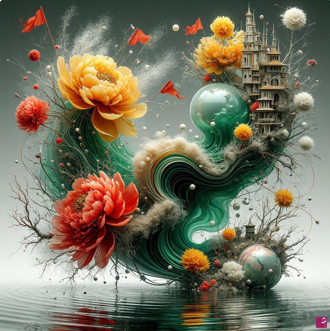 quadri in vendita online - Water castle