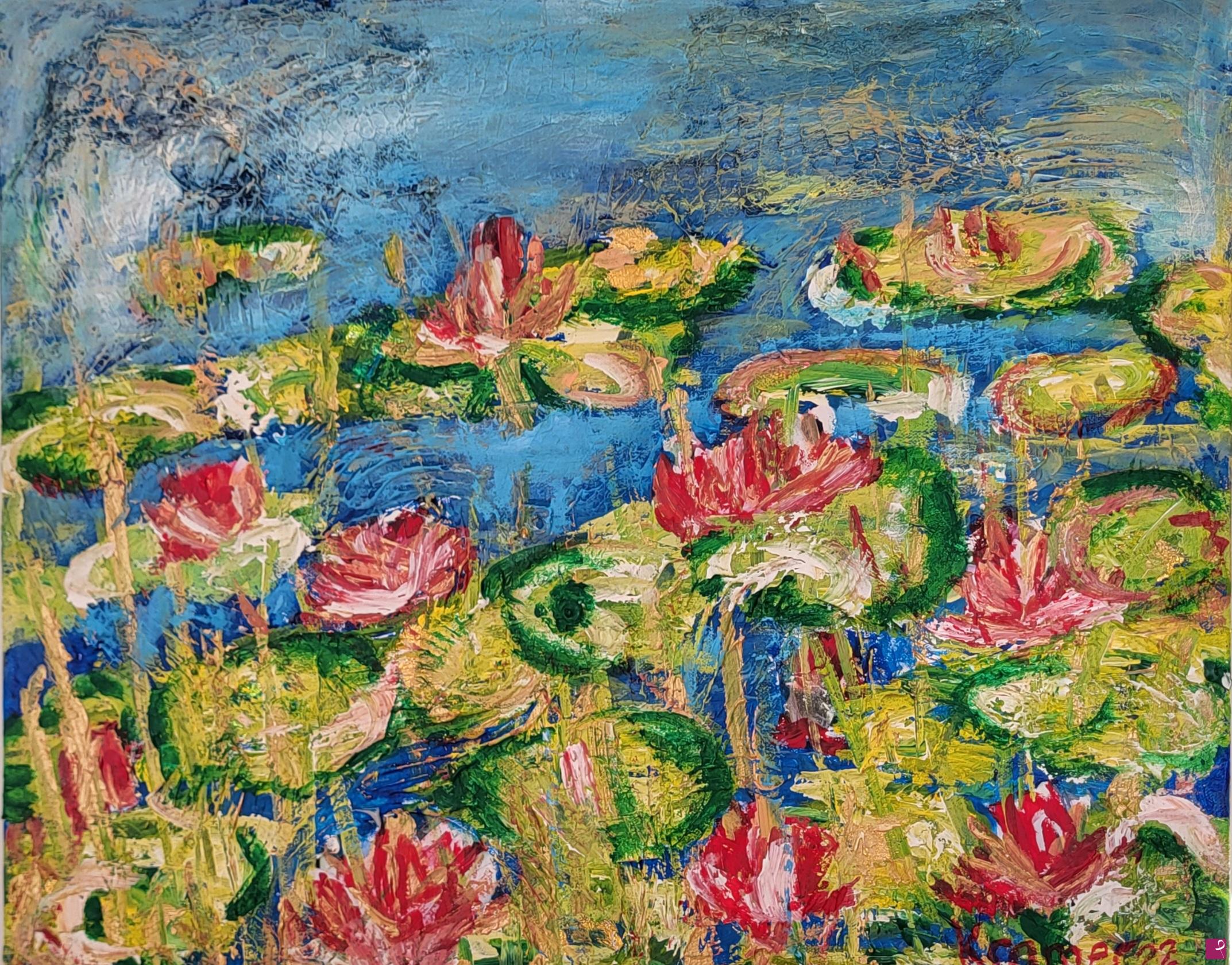 quadri in vendita online - water lilies