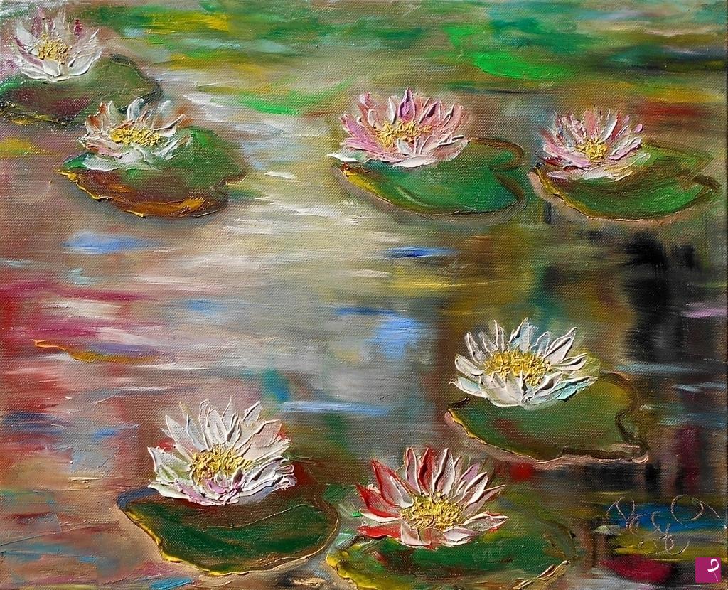 quadri in vendita online - Water Lilies