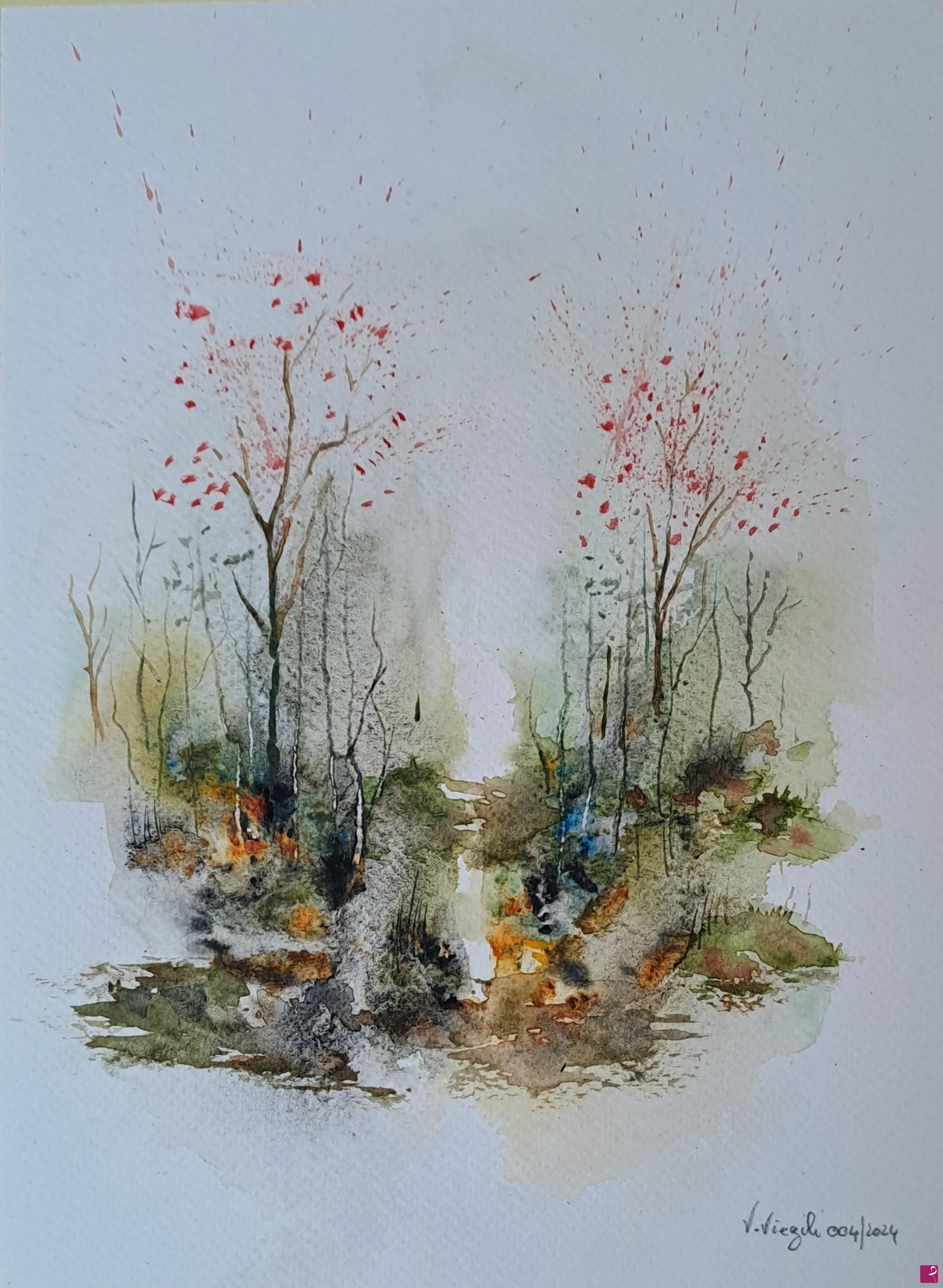 quadri in vendita online - Watercolor painting 004/2024 