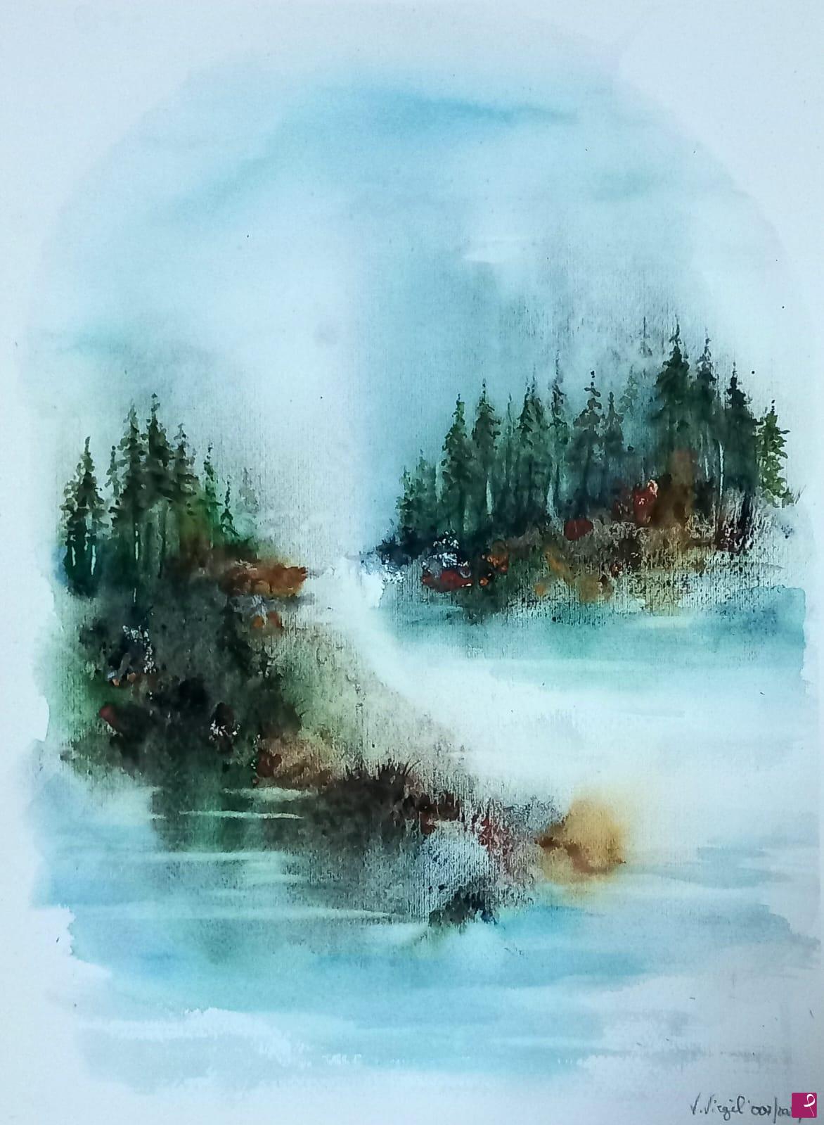 quadri in vendita online - Watercolor painting 007/2024 