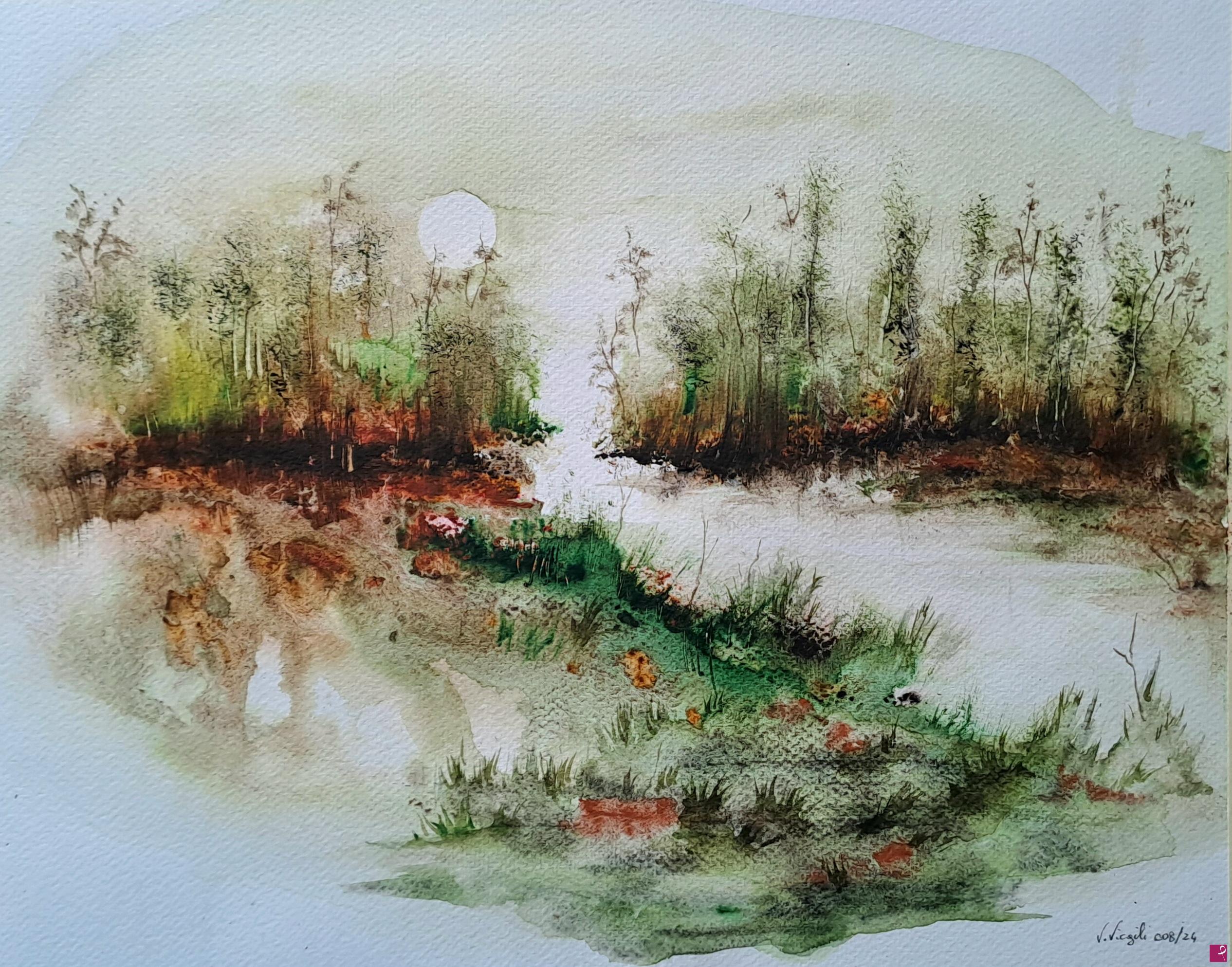 quadri in vendita online - Watercolor painting 008/2024