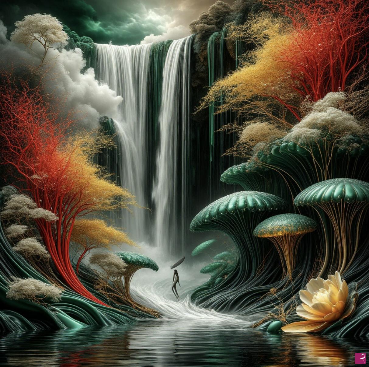 quadri in vendita online - Waterfall.
