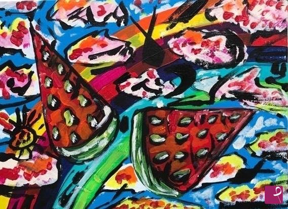 quadri in vendita online - watermelons in the clouds