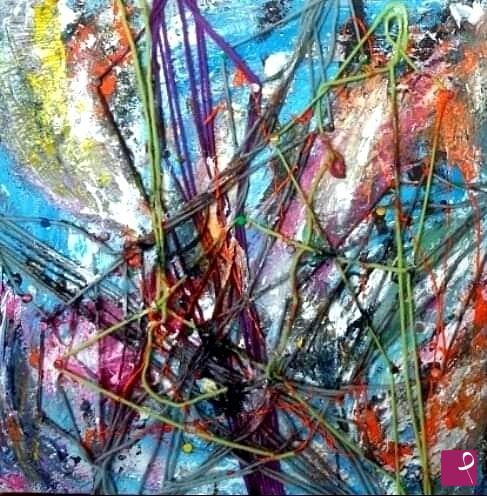 quadri in vendita online - We live in a rainbow of cahos