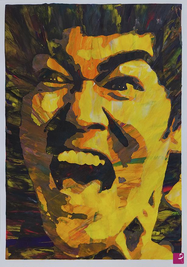 quadri in vendita online - WHAAAAA! - L'Urlo di Bruce Lee