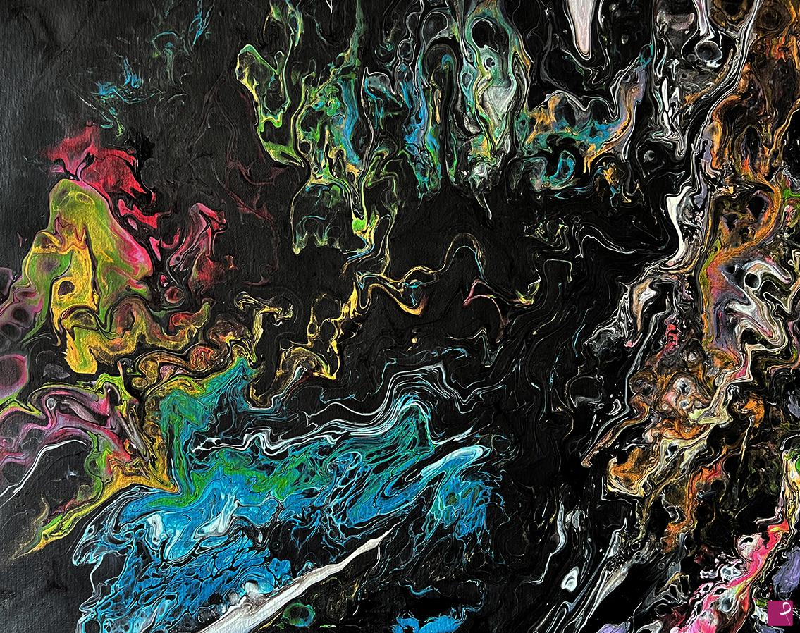 quadri in vendita online - When the colors spread all over the night