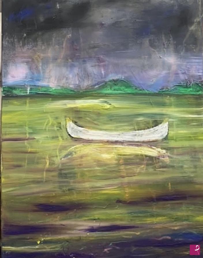 quadri in vendita online - White canoe