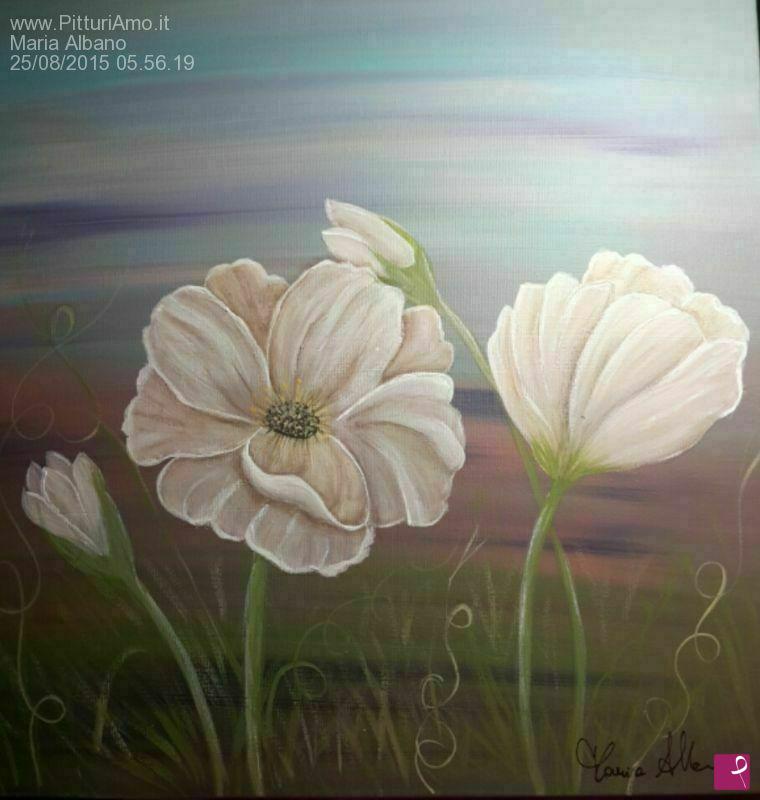 quadri in vendita online - "White Flower"