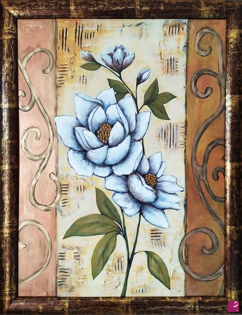 quadri in vendita online - White flowers